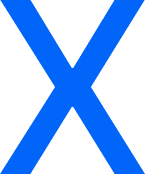 X blue Icon